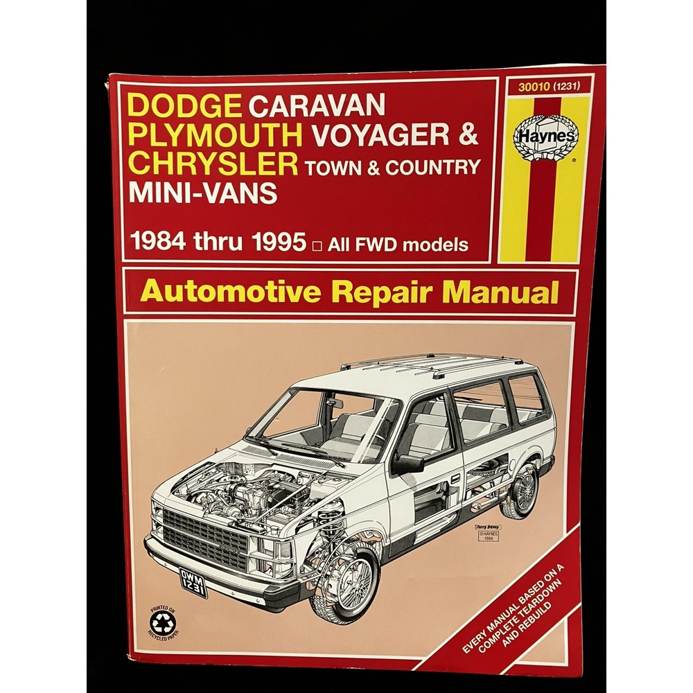 Dodge Caravan Plymouth Voyager Chrysler 1984-1995 Auto Repair Manual Haynes 1231